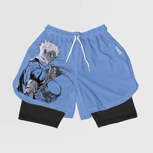 Gojo-Breathable Mesh Fabric Inspired Gym Shorts