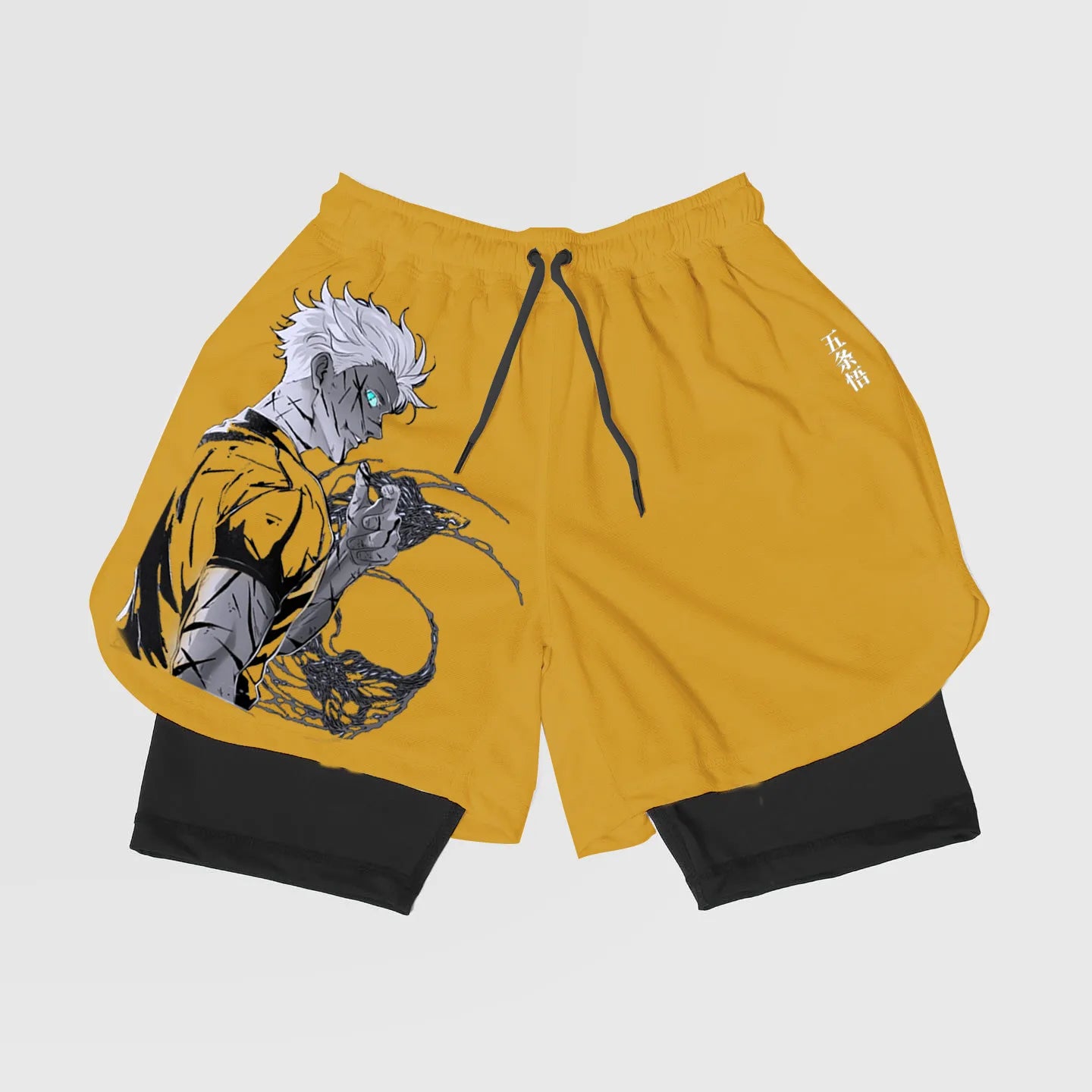 Gojo-Breathable Mesh Fabric Inspired Gym Shorts