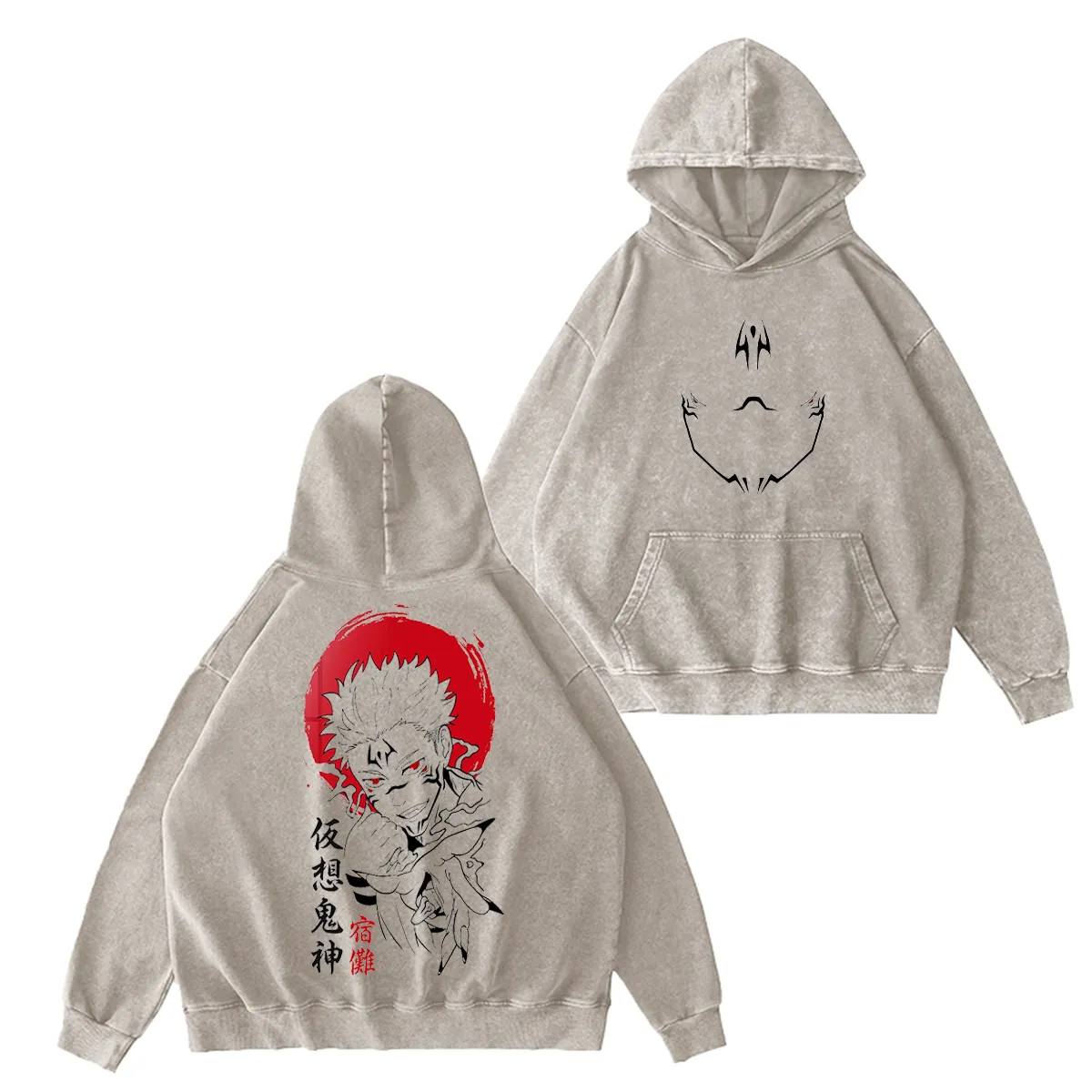 Jujutsu Kaisen Vintage Washed Hoodie