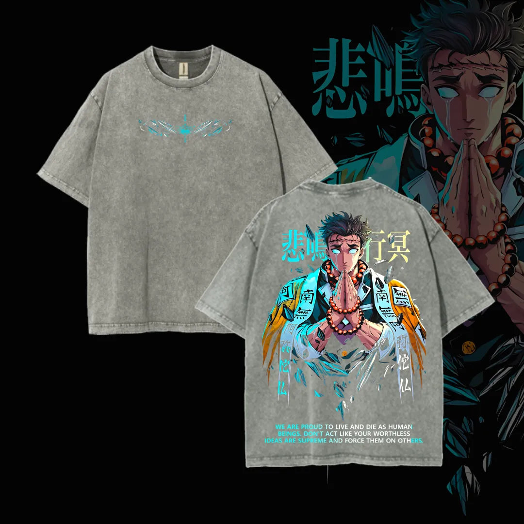Hashira Demon Slayer – Rengoku, Giyu, Tengen, Obanai, Gyomei, Mitsuri  Washed Oversized T-Shirt