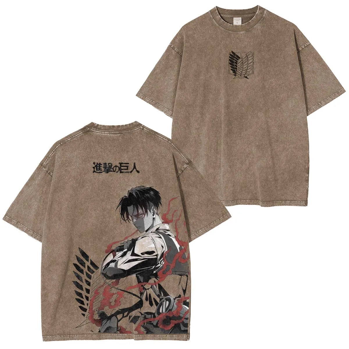 Levi Ackerman Vintage Washed T-Shirt