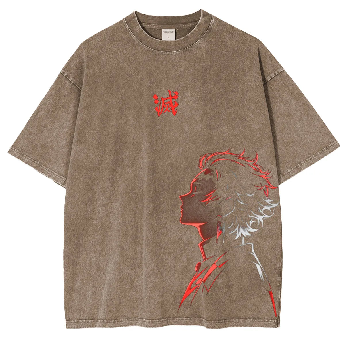 Demon layer Anime Unisex Washed T-Shirt