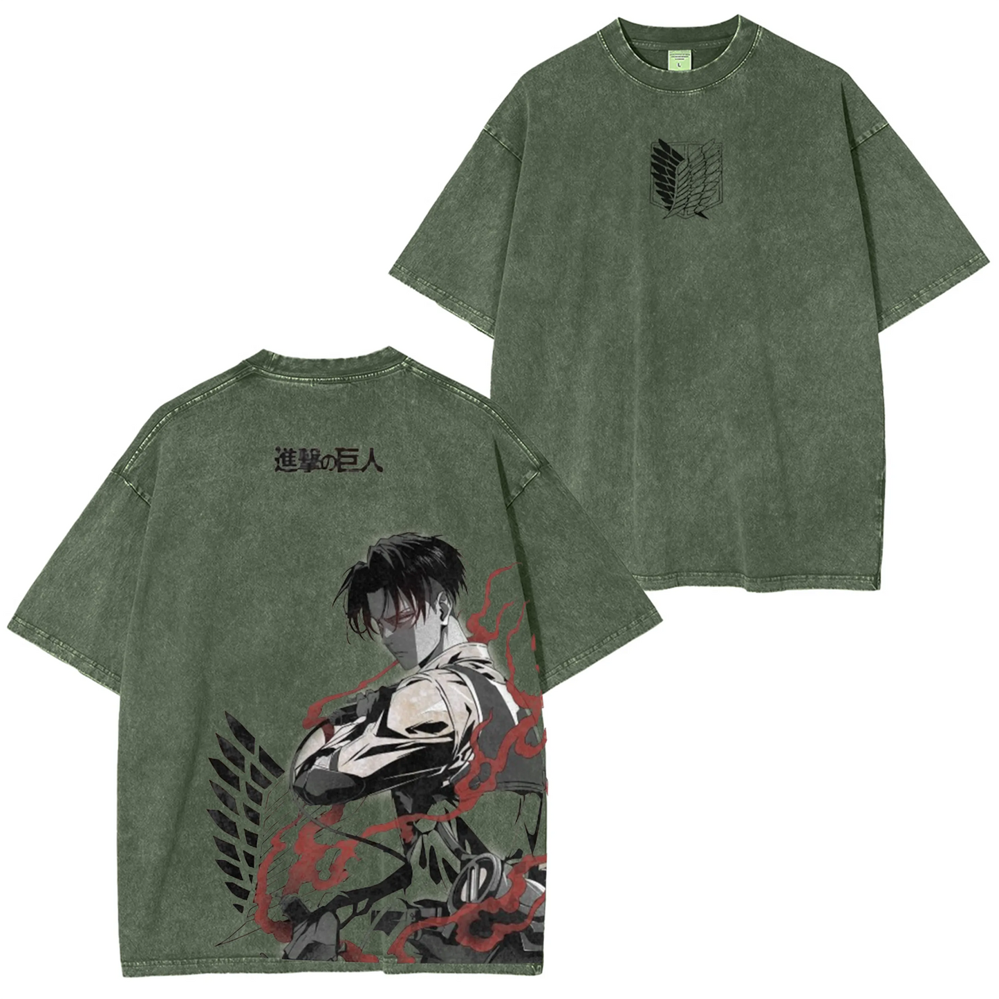 Levi Ackerman Vintage Washed T-Shirt