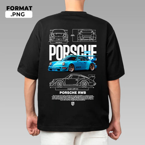 Blue Porsche Tshirt