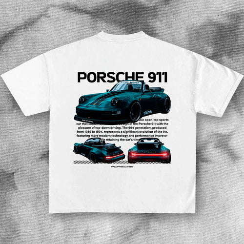Porsche 911 Beyaz Tshirt